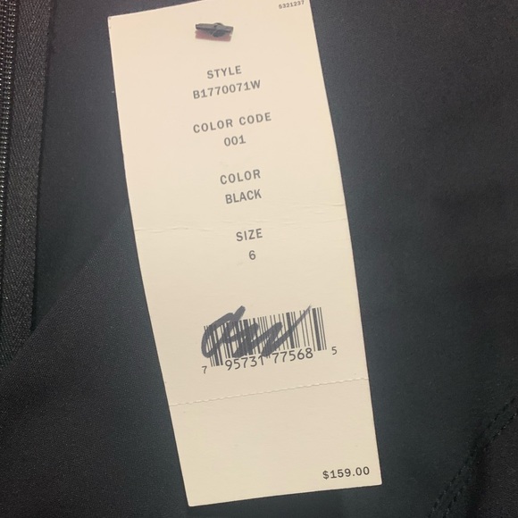 NWT DKNY fitted long black dress. Size 6. Deep V Neck. Retail $159. - Picture 5 of 5